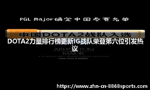 DOTA2力量排行榜更新IG战队荣登第六位引发热议